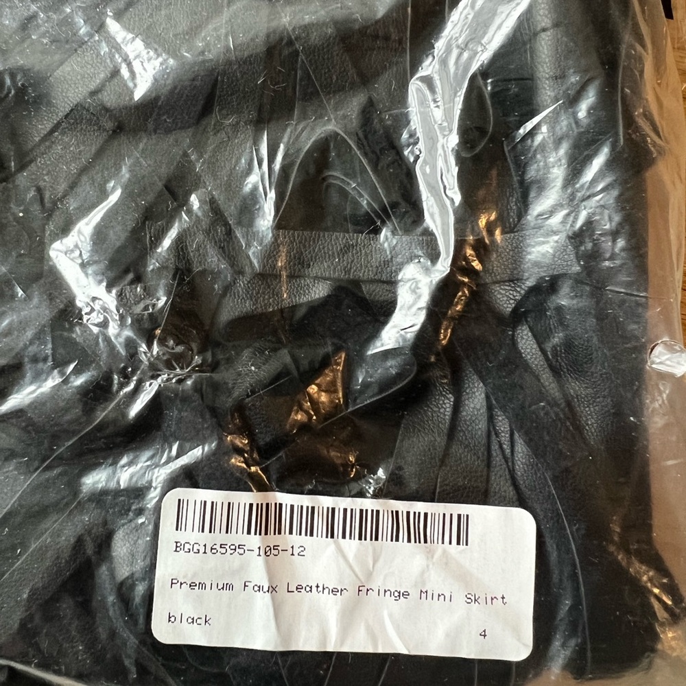 Nasty Gal Premium Faux Leather Fringe Mini Skirt - Picture 4 of 4